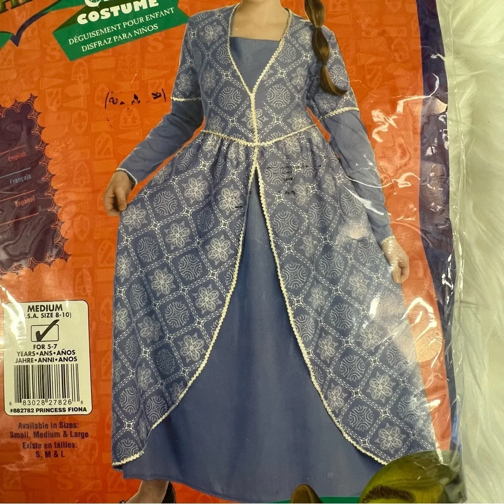 Dreamworks Shrek Princess Fiona Costume dress - Blue and Green NEW M 8-10